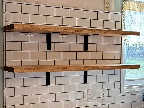 Kitchen floating shelves